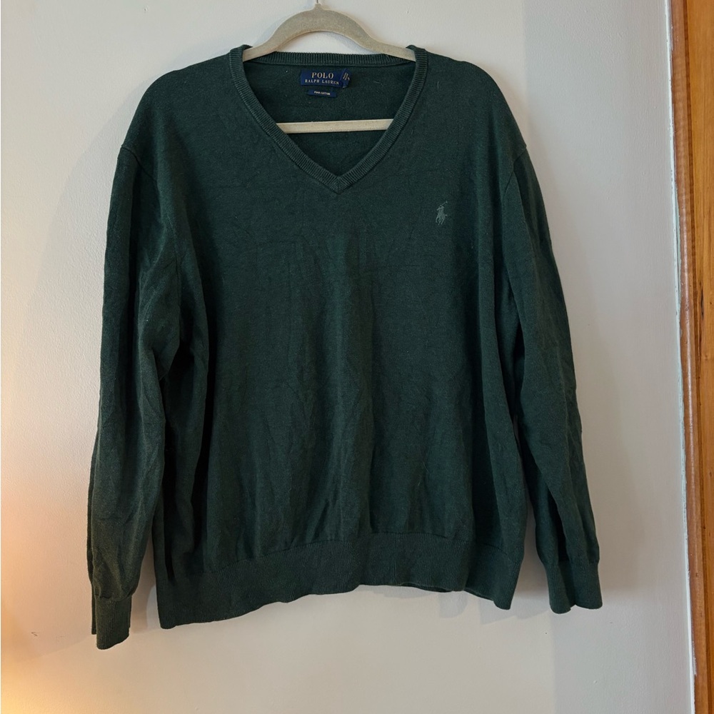 Polo Ralph Lauren Pull over V neck sweater  XXL Pima Cotton